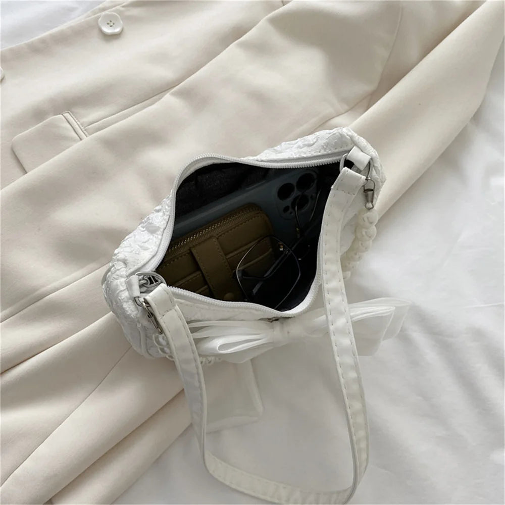 Pearl Bow Shoulder Bag