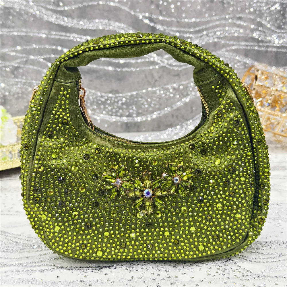 Rhinestone Heel and Bag Set