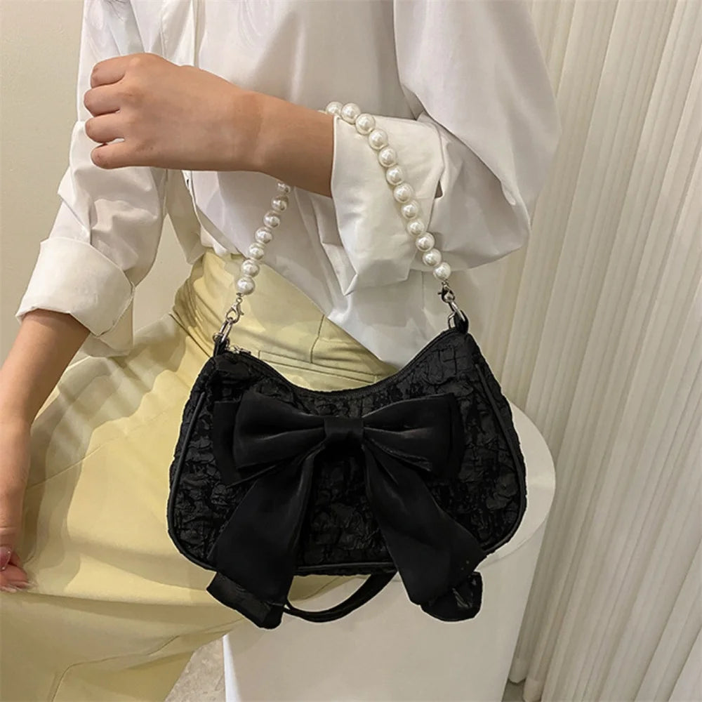 Pearl Bow Shoulder Bag
