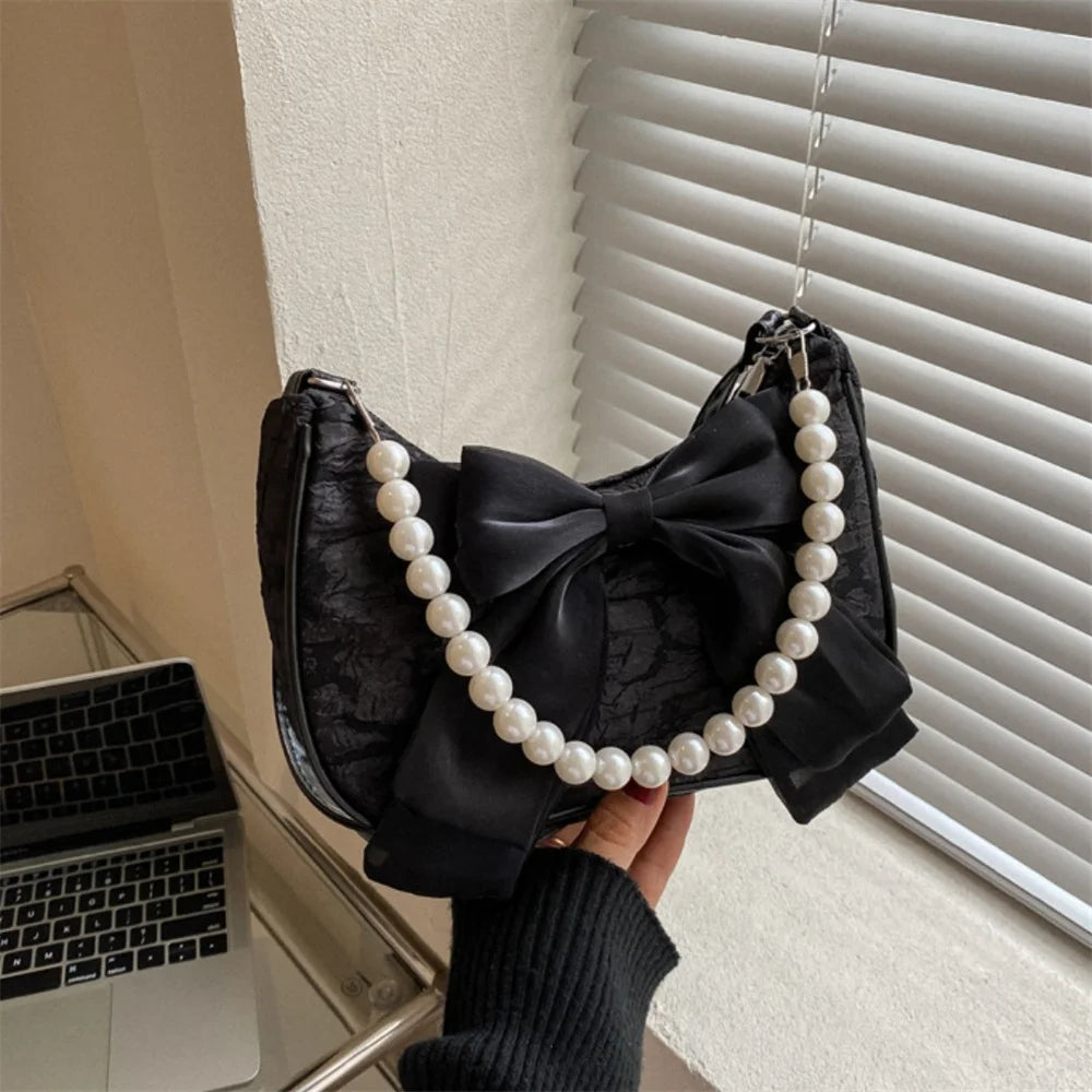 Pearl Bow Shoulder Bag