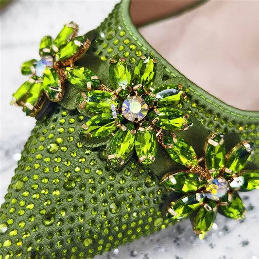 Rhinestone Heel and Bag Set